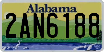 AL license plate 2AN6188