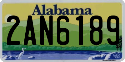 AL license plate 2AN6189