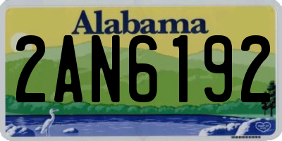 AL license plate 2AN6192