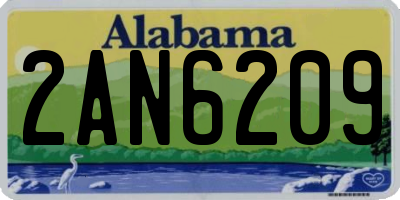 AL license plate 2AN6209