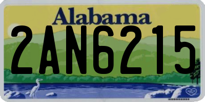 AL license plate 2AN6215