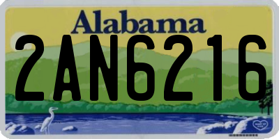 AL license plate 2AN6216