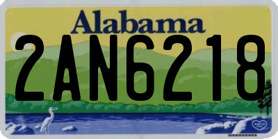 AL license plate 2AN6218