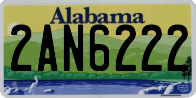 AL license plate 2AN6222