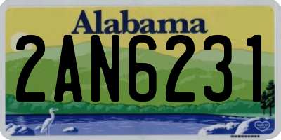 AL license plate 2AN6231