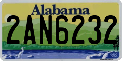 AL license plate 2AN6232