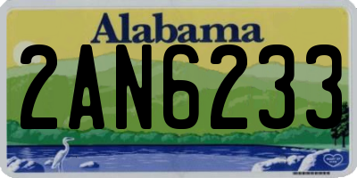 AL license plate 2AN6233