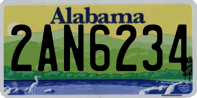 AL license plate 2AN6234