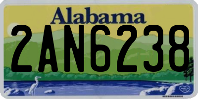 AL license plate 2AN6238