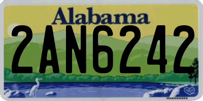 AL license plate 2AN6242