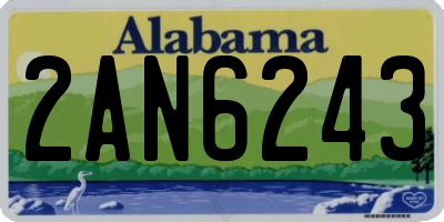 AL license plate 2AN6243