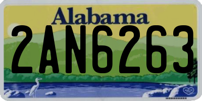 AL license plate 2AN6263