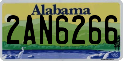 AL license plate 2AN6266