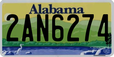 AL license plate 2AN6274