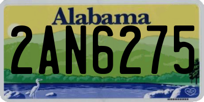AL license plate 2AN6275