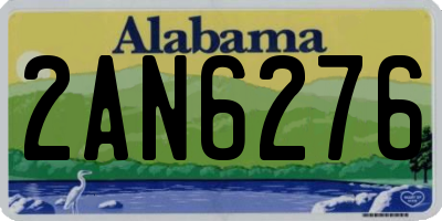 AL license plate 2AN6276