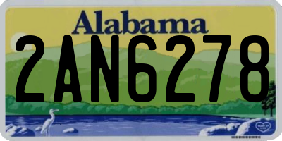 AL license plate 2AN6278