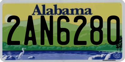 AL license plate 2AN6280