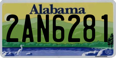 AL license plate 2AN6281