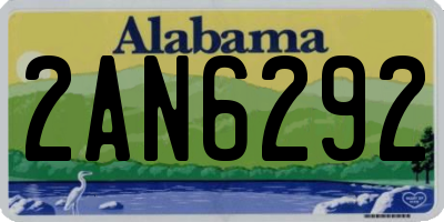 AL license plate 2AN6292