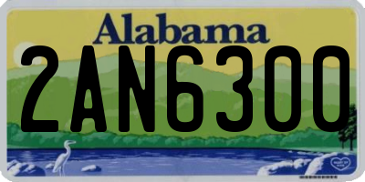 AL license plate 2AN6300