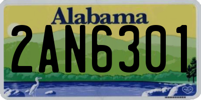 AL license plate 2AN6301