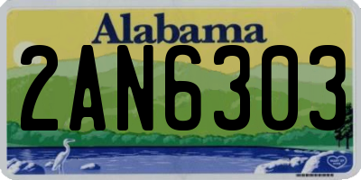 AL license plate 2AN6303