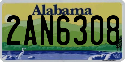 AL license plate 2AN6308