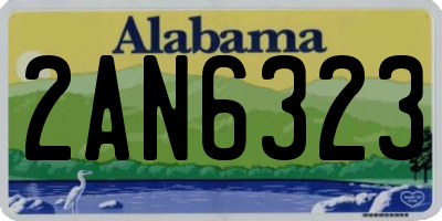 AL license plate 2AN6323