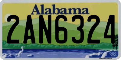AL license plate 2AN6324