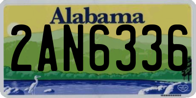 AL license plate 2AN6336