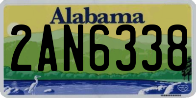 AL license plate 2AN6338