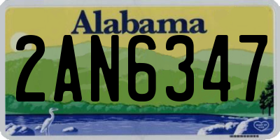 AL license plate 2AN6347