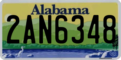AL license plate 2AN6348