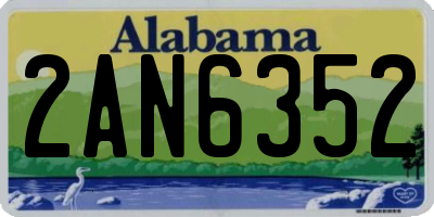 AL license plate 2AN6352