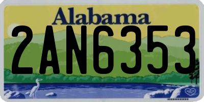 AL license plate 2AN6353