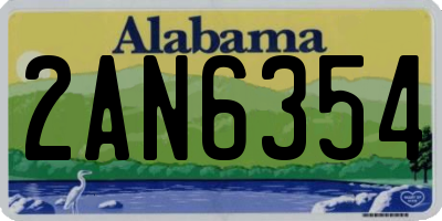AL license plate 2AN6354
