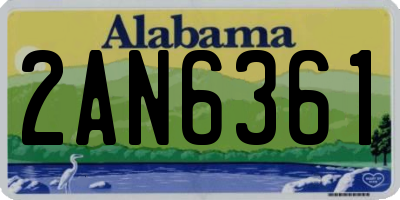 AL license plate 2AN6361