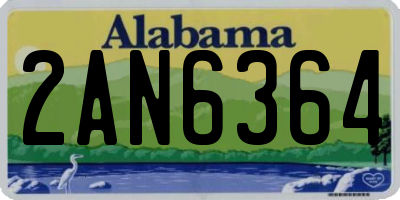 AL license plate 2AN6364