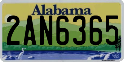 AL license plate 2AN6365