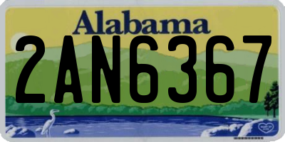 AL license plate 2AN6367