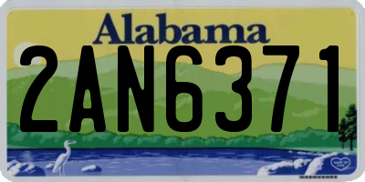 AL license plate 2AN6371