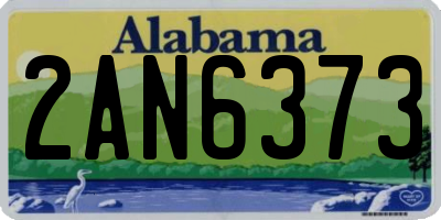 AL license plate 2AN6373