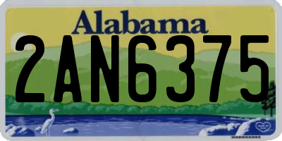 AL license plate 2AN6375
