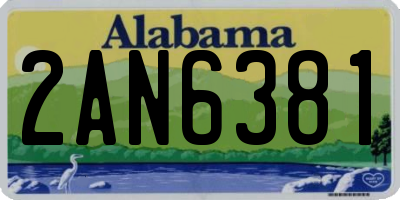 AL license plate 2AN6381