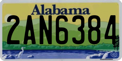 AL license plate 2AN6384