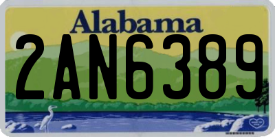 AL license plate 2AN6389