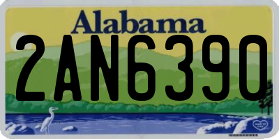 AL license plate 2AN6390