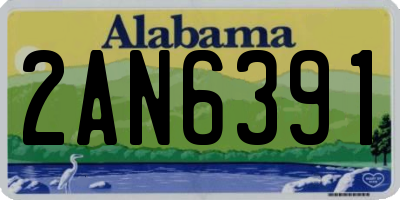 AL license plate 2AN6391