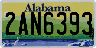 AL license plate 2AN6393